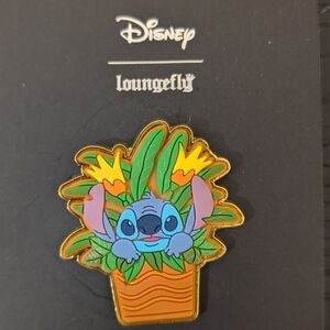 Disney Loungefly Stitch In A Plant Pin